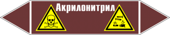 Маркировка трубопровода "акрилонитрил" (пленка, 126х26 мм) - Маркировка трубопроводов - Маркировки трубопроводов "ЖИДКОСТЬ" - Магазин охраны труда ohranatruda-shop.ru